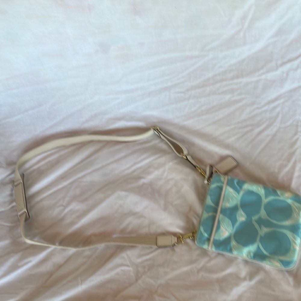 Blue signature Coach crossbody bag